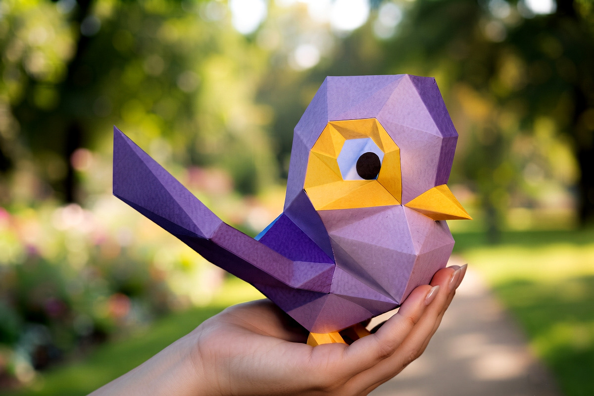Sparrow bird - 3d papercraft, a Card Template by PAPER amaze (Photo 4 of 4)