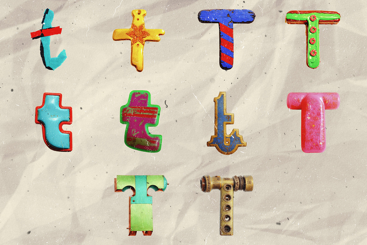 260 Stylized Alphabets (for collage), an Object Graphic by Megan Aili Designs (Photo 21 of 28)