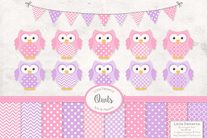 Fresh Pink Owl Vectors & Papers, an Animal Illustration by Amanda Ilkov