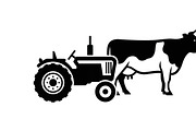 Rustic farm tractor and cow design, an Illustration by Amazin_art (Thumbnail 18 of 30)