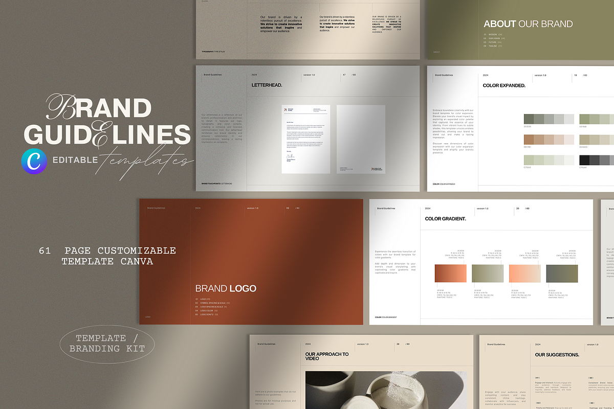 Brand Style Guide, a Branding & Logo Template by Prapti Design (Photo 1 of 12)