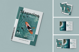 A4 Landscape Magazine Mockup, an Advertising Mockup by Twins_studio926