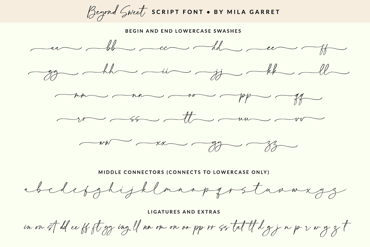 BeyondSweet Handwritten Wedding Font, a Script Font by Mila Garret (Photo 11 of 13)