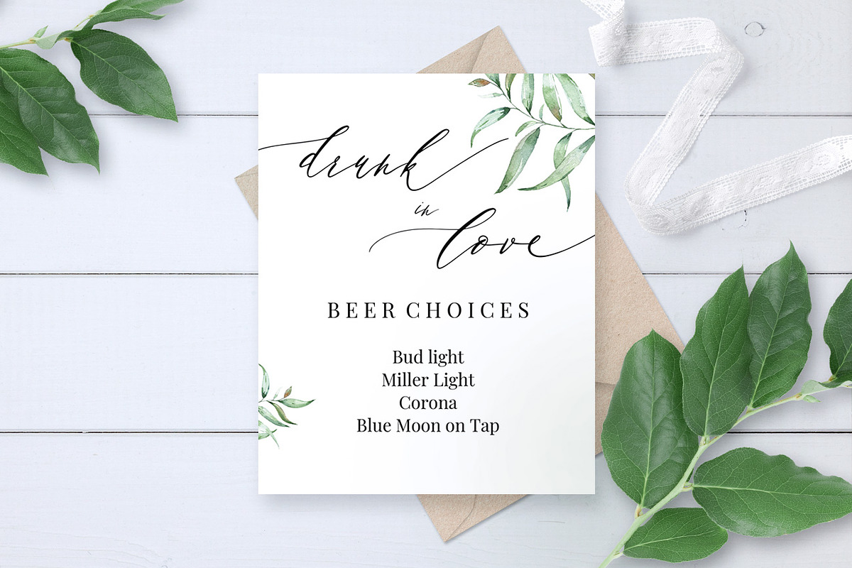 Drunk in Love Sign Template, Aurora, an Invitation Template by Alice Bluefox (Photo 4 of 7)