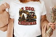 I Dig Christmas Excavator Santa PNG, a Seasonal Illustration by CraftArtStudio (Thumbnail 3 of 4)