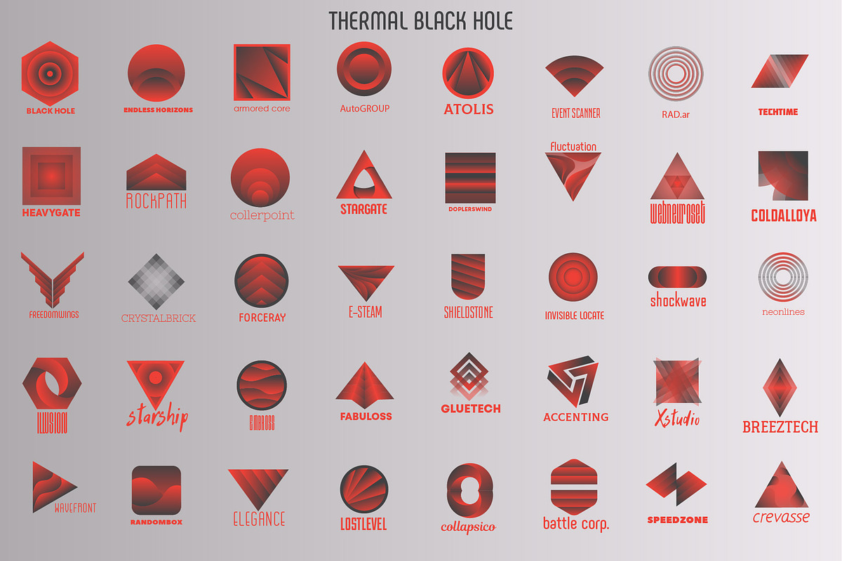40 Gradient Logos, a Branding & Logo Template by airunreal (Photo 9 of 26)