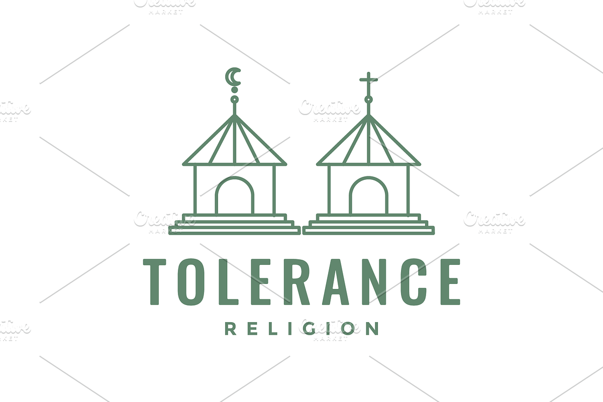 mosque church tolerance concept logo, a Branding & Logo Template by devastd