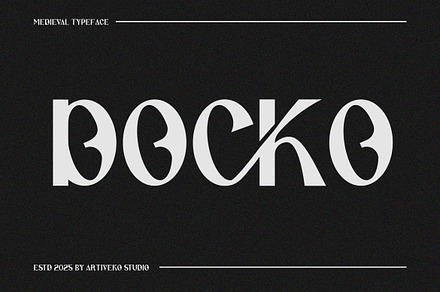 Docko Medieval Sans Serif, a Sans Serif Font by Artiveko