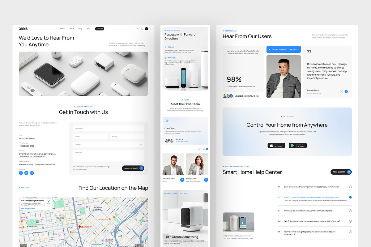 Orris – Smart Home Website UI Figma, an UI Kit Template by peterdraw (Photo 6 of 7)