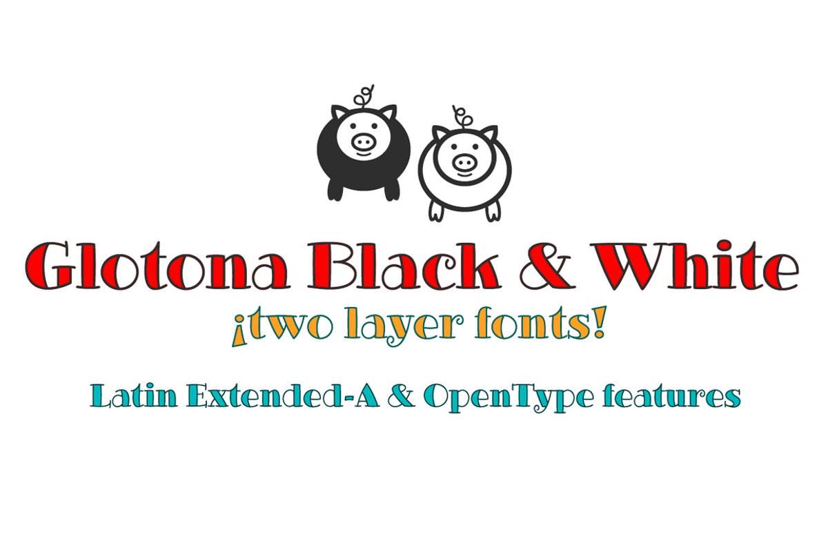 Glotona Black & White fonts
