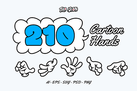 210 Cartoon Hands