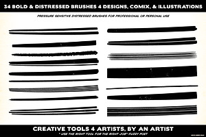 34 Bold & Distressed Brushes