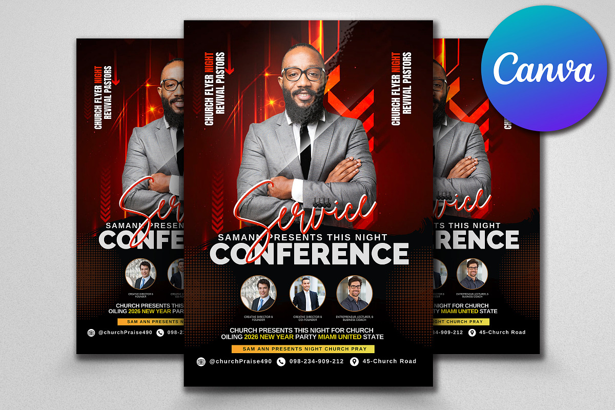 Church Conference Flyer Template, a Flyer Template by Psd Templates (Photo 2 of 3)