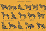 Herding dogs, Sheepdogs Silhouettes, an Animal Illustration by pet design shop (Thumbnail 3 of 13)