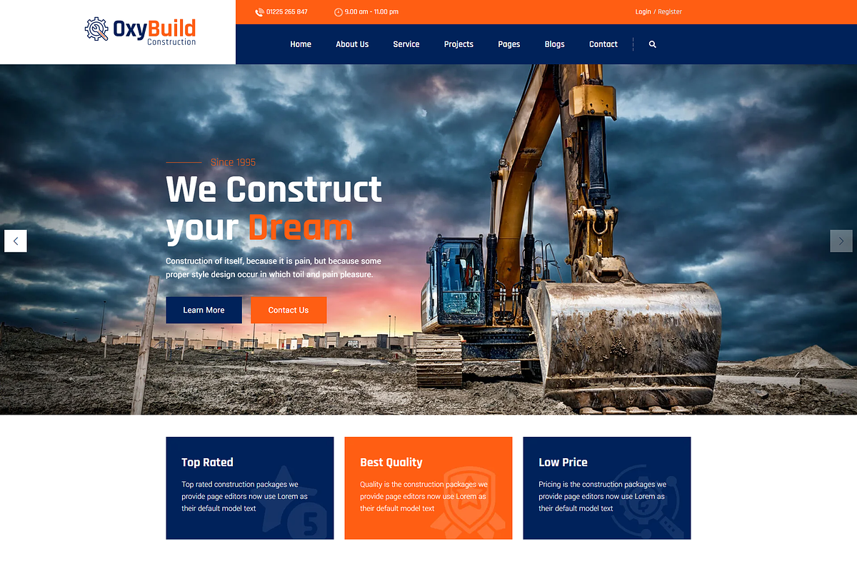 React Construction Template, a React Template by HasThemes (Photo 3 of 3)