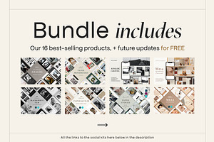 SALE! Social Kit BUNDLE Canva And PS