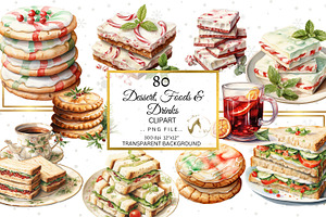 Deserts Foods And Drinks Clipart