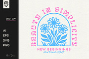 Beautiful Floral Quote T-shirt, a Graphic by shaondesigns (Thumbnail 1 of 4)