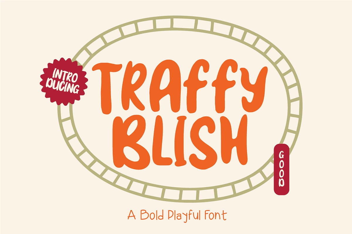 Traffyblish - Bold Playful Font, a Handwritten Font by Berdansabersama (Photo 1 of 8)
