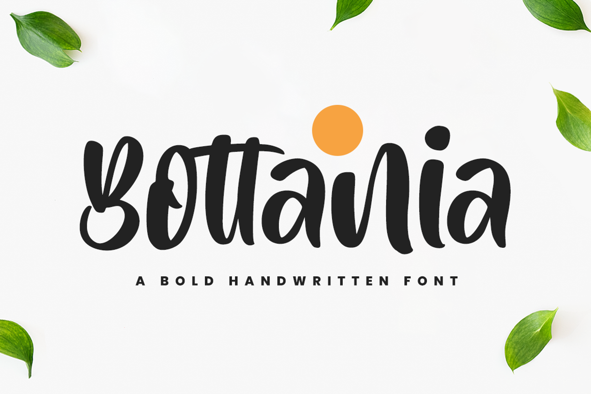Bottania, a Script Font by RockboyStd (Photo 1 of 12)