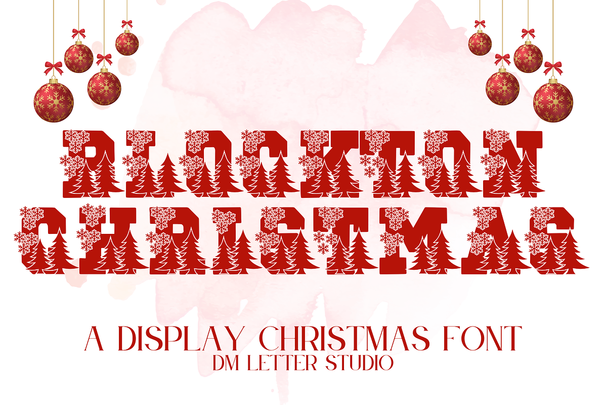 Blockton Christmas, a Serif Font by Dm Studio (Photo 1 of 10)