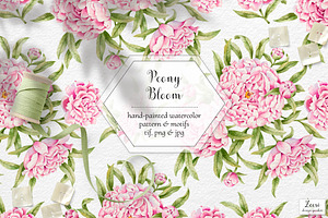 Peony Bloom Pattern & Motifs