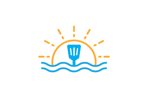 sunset food cooking minimal logo, a Branding & Logo Template by devastd