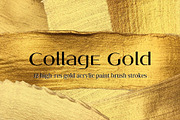12 golden paint brush strokes, a Texture Graphic by Kat Anti (Thumbnail 1 of 5)
