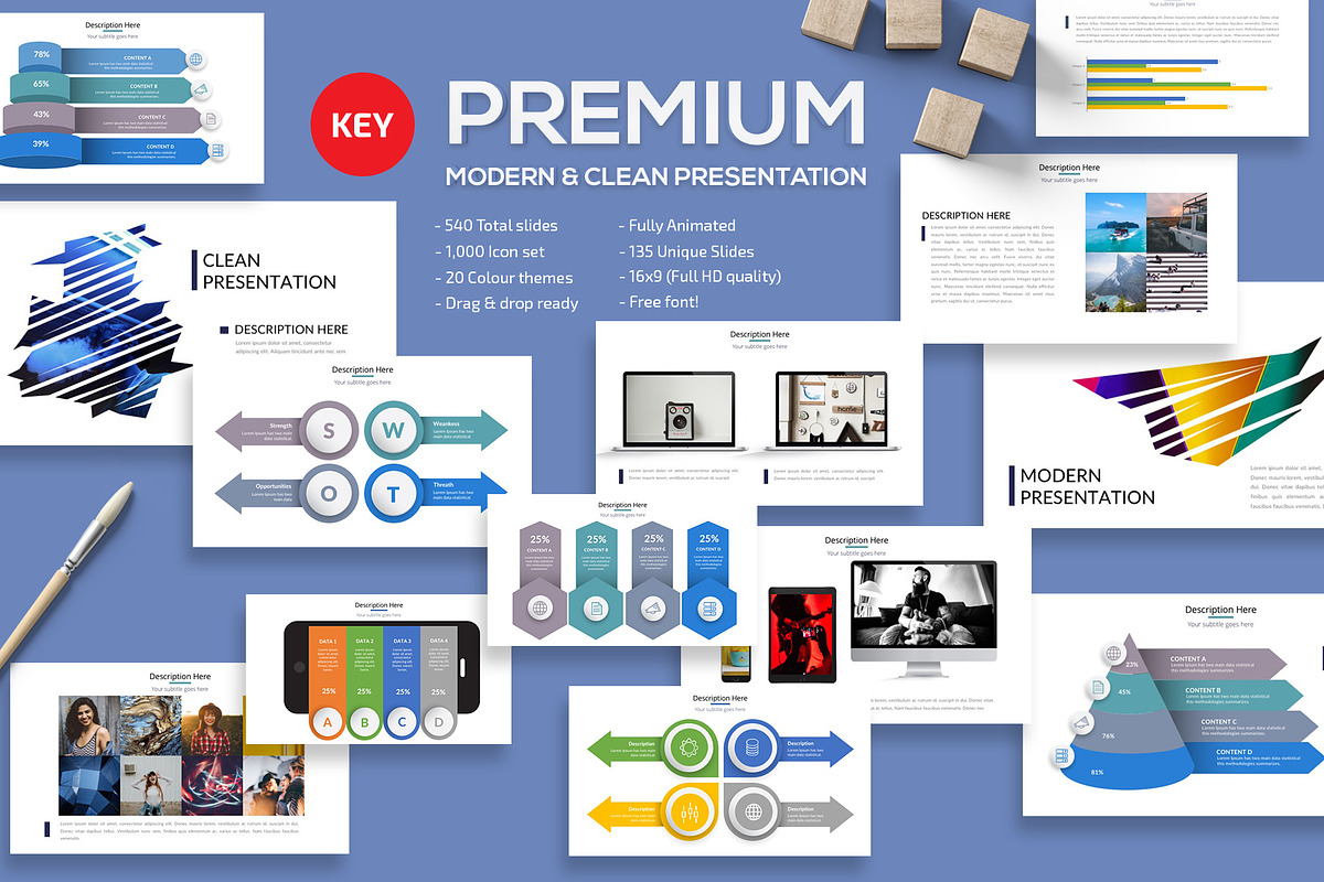 Premium Keynote Presentation, a Presentation Template by Graphicgo (Photo 1 of 11)