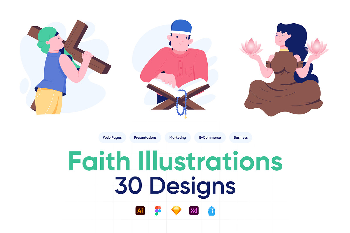 Faith Illustrations, a Person Illustration by Prosymbols (Photo 1 of 6)