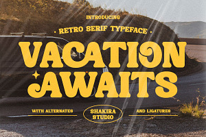 Vacation Awaits - Retro Serif Font