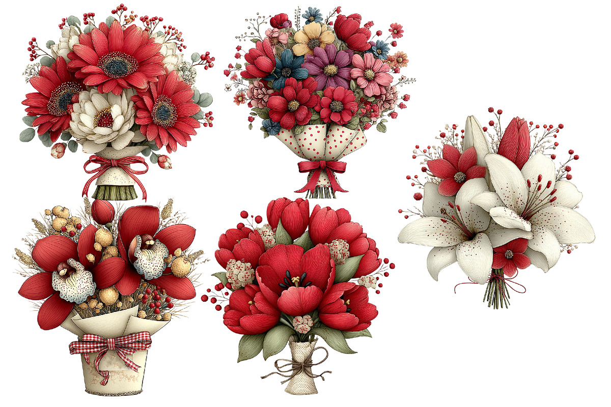 Whimsical Mother's Day flower bouque, an Illustration by Designworld (Photo 4 of 4)
