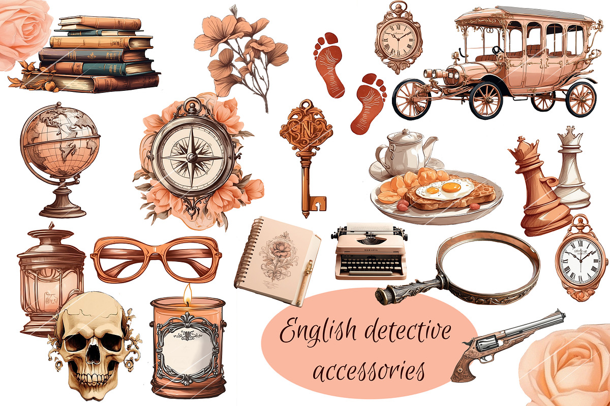 Private investigator detective png, an Object Graphic by Mrs.Swan_Design (Photo 4 of 8)