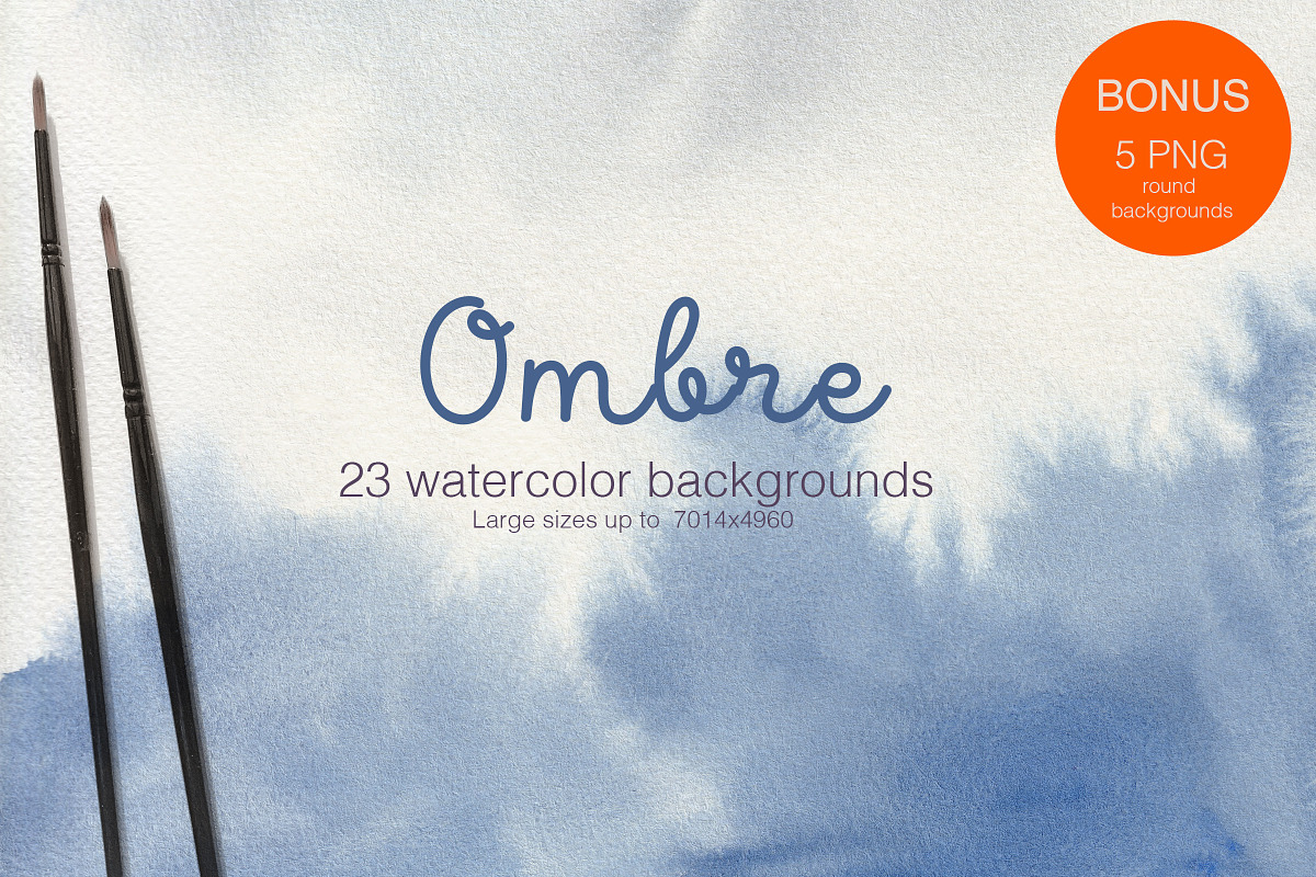 Abstract Ombre Watercolor Backrounds, a Texture Graphic by NadyaKo (Photo 1 of 4)