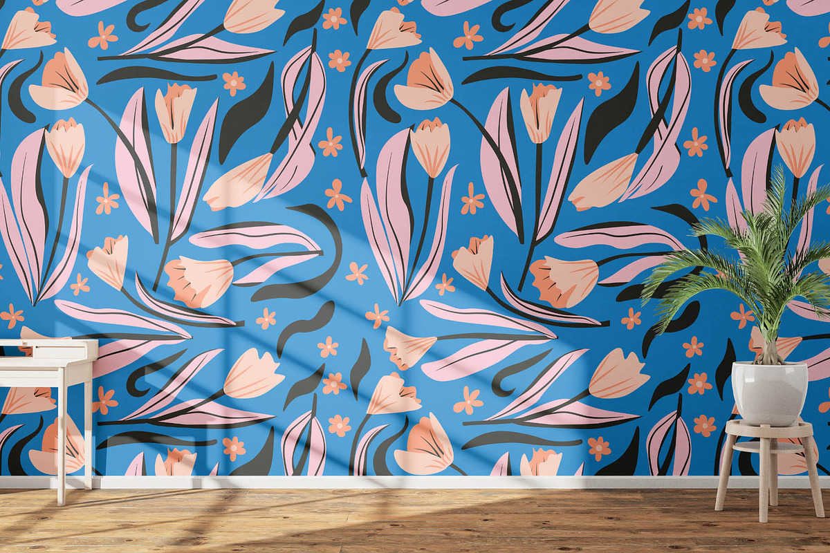 Spring tulip seamless pattern, a Pattern Graphic by lilovwishes (Photo 5 of 5)