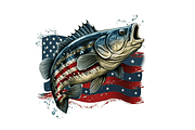 Fish American Flag Sublimation Clipa, an Object Graphic by Regulrcrative (Thumbnail 4 of 7)