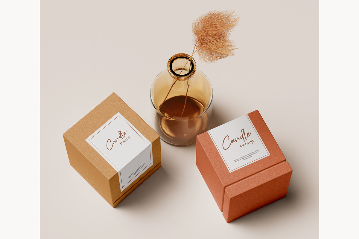 Amber Glass Candle Mockup, a Product Mockup by mockupocka (Photo 10 of 15)