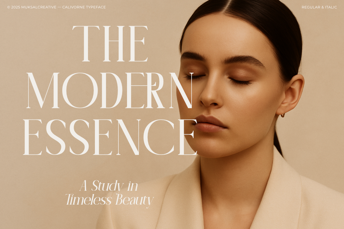 Calivorne - Modern Elegant Serif, a Serif Font by Muksal Creative (Photo 9 of 11)