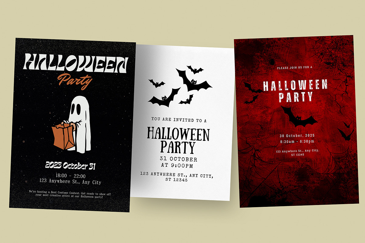 Halloween Party Invitation Card, an Invitation Template by DesignGenix (Photo 6 of 6)