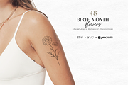 Birth Flowers Procreate PNG SVG, a Brush Add-On by LaurenceVArtiste (Thumbnail 5 of 7)