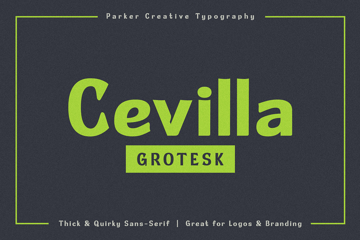 Cevilla Grotesk - Bold & Quirky, a Sans Serif Font by Parker Creative (Photo 1 of 9)