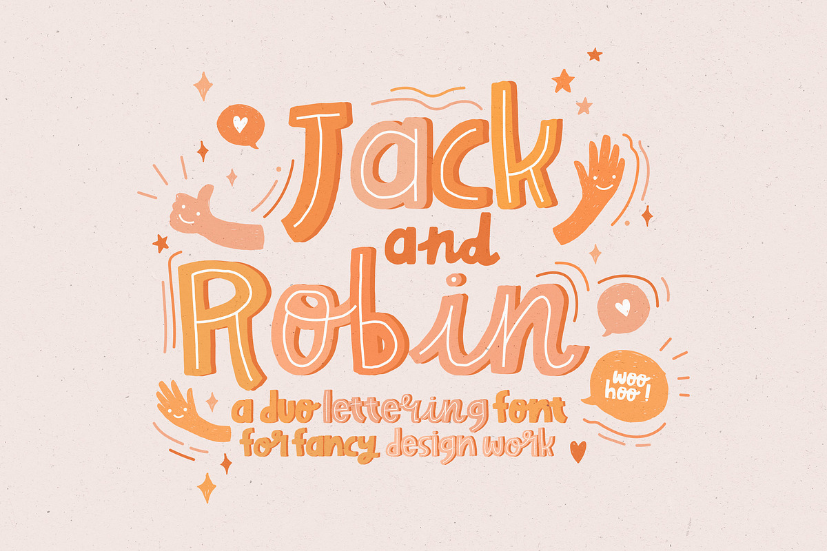 Jack & Robin, a Sans Serif Font by BlueRobinDesignShop (Photo 1 of 13)