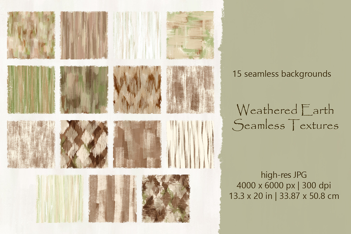 Weathered Earth Seamless Textures, a Texture Graphic by Svetlana Lerie (Photo 3 of 9)