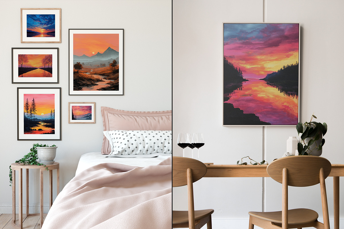 Sunset Landscape Illustration, a Decorative Illustration by Housui Patterns (Photo 2 of 9)