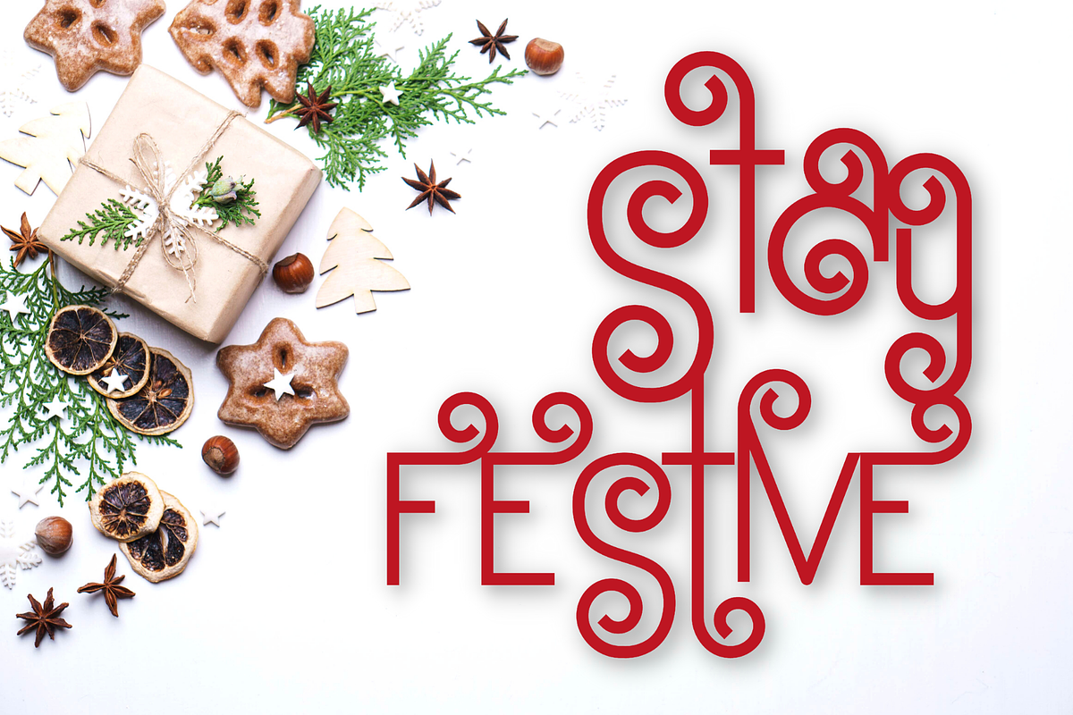 Santa's Beard Curly Christmas Font, a Font by Dancing with Ink (Photo 9 of 30)
