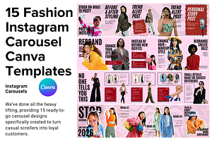 15 Fashion Instagram Carousel Design, a Social Media Template by wekreatif