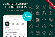 Real Estate Instagram Story Icons, an Outline Icon by Ninja On Deck (Thumbnail 1 of 4)