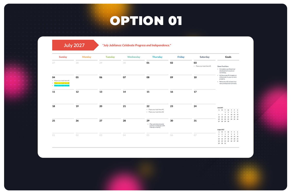 2027 Calender Planner PPT Template, a Presentation Template by Graficso (Photo 2 of 5)
