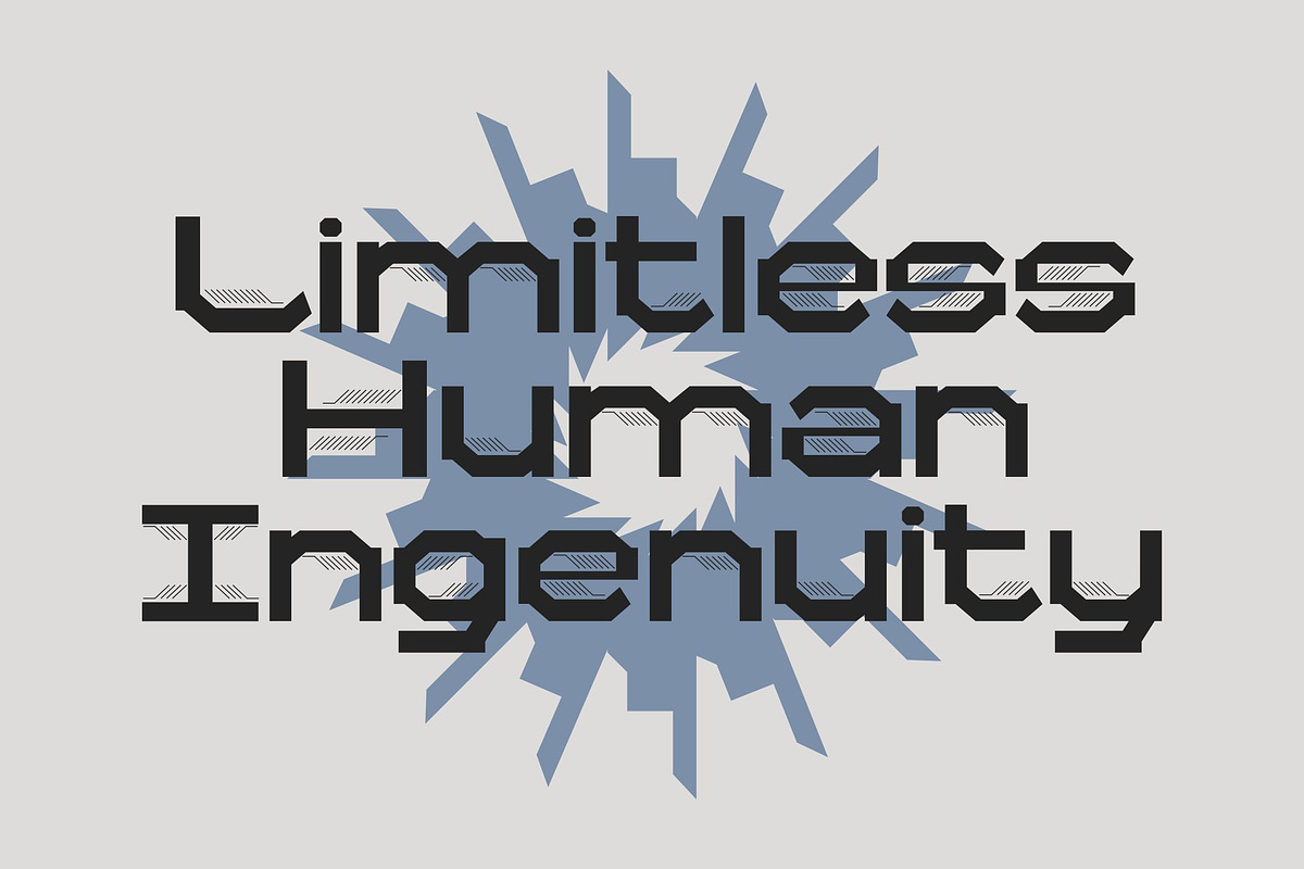 Elons - Industrial Techno Typeface, a Sans Serif Font by Imoodev (Photo 3 of 6)