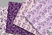 Purple Distressed Cottagecore Shabby, a Pattern Graphic by Fine Purple Elephant (Thumbnail 4 of 5)